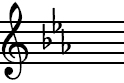 E flat major key signature